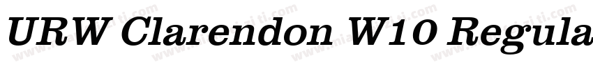 URW Clarendon W10 Regular字体转换